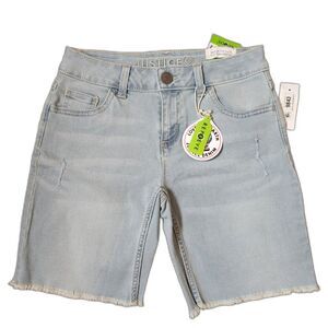 Justice Girls Bermuda Shorts – Light Wash Denim, Size 12, NWT